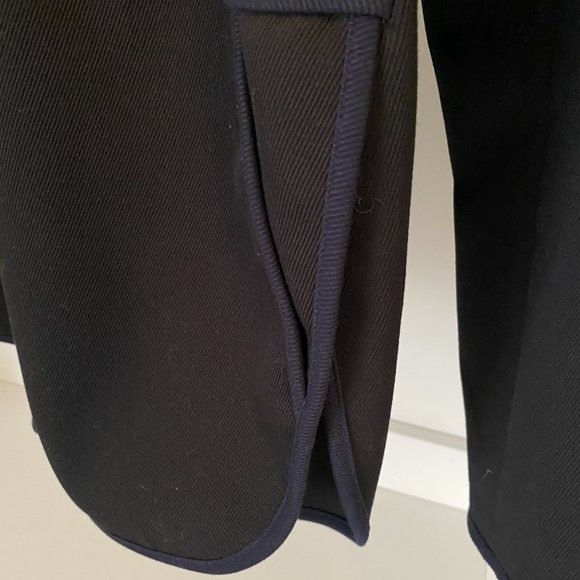 J. Crew Tipped Twill Black Blazer Jacket with Mandarin Collar - Picture 3 of 4